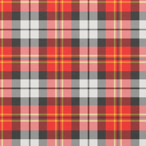 Scarlet Red, Black, and White Sporty Plaid Fabric