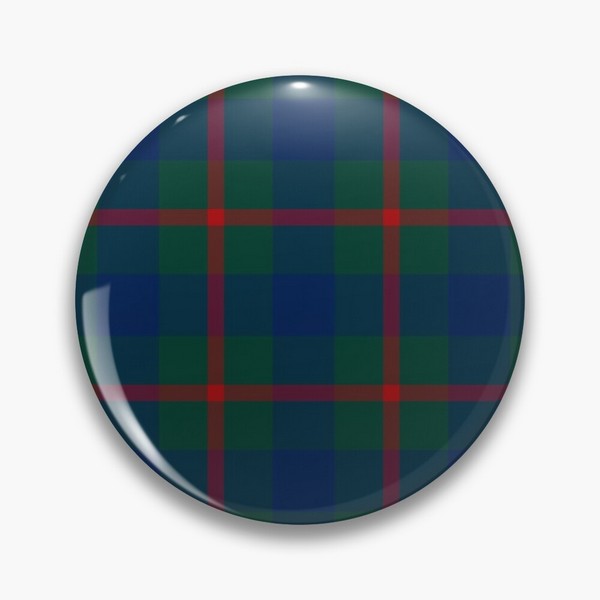 Agnew tartan pinback button