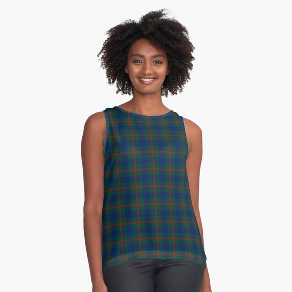 Agnew tartan sleeveless top