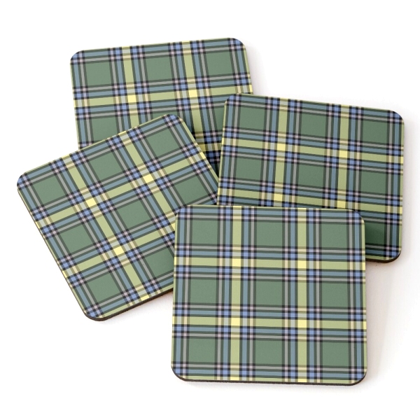 Alberta tartan beverage coasters