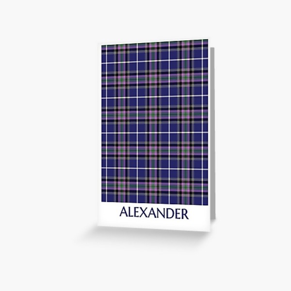 Alexander tartan greeting card