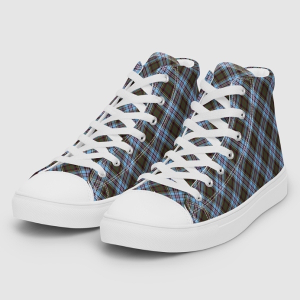 Anderson tartan men's white hightop shoes