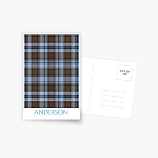 Anderson tartan postcard