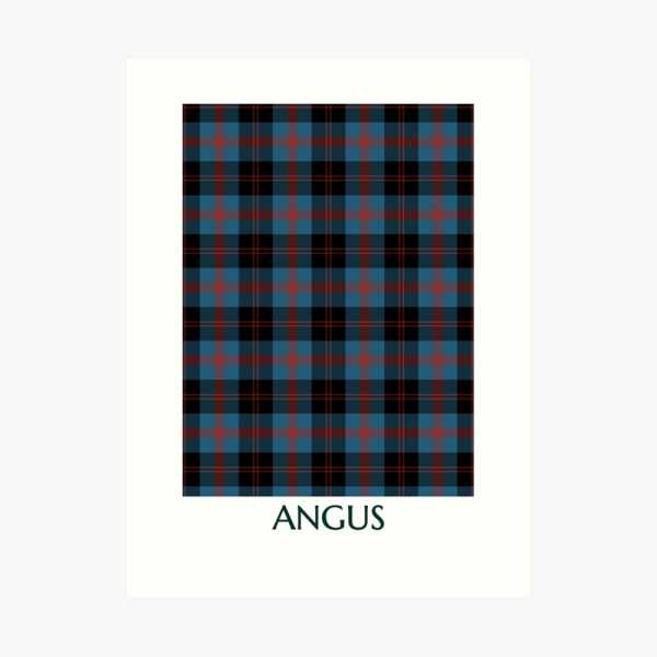 Angus tartan art print