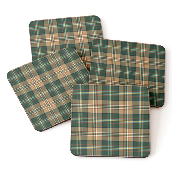 Arizona tartan beverage coasters