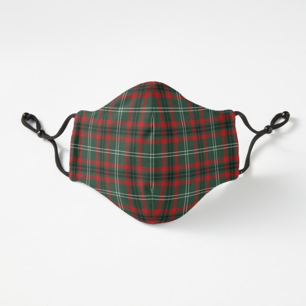 Arkansas tartan fitted face mask