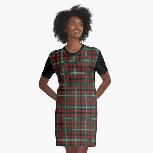 Arkansas tartan tee shirt dress