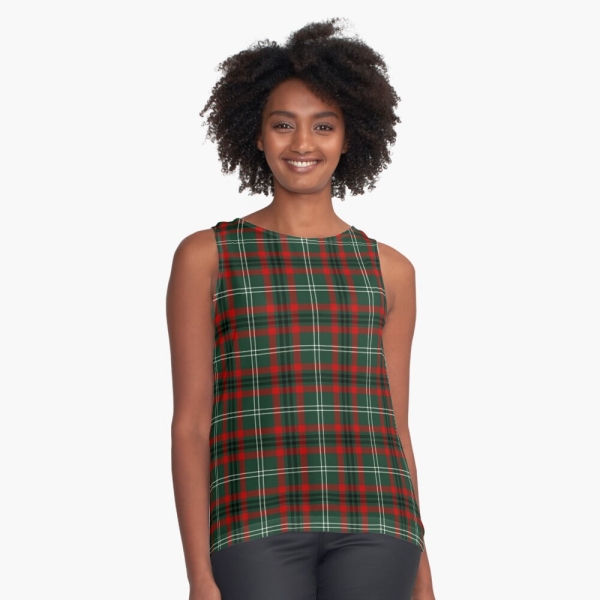 Arkansas tartan sleeveless top