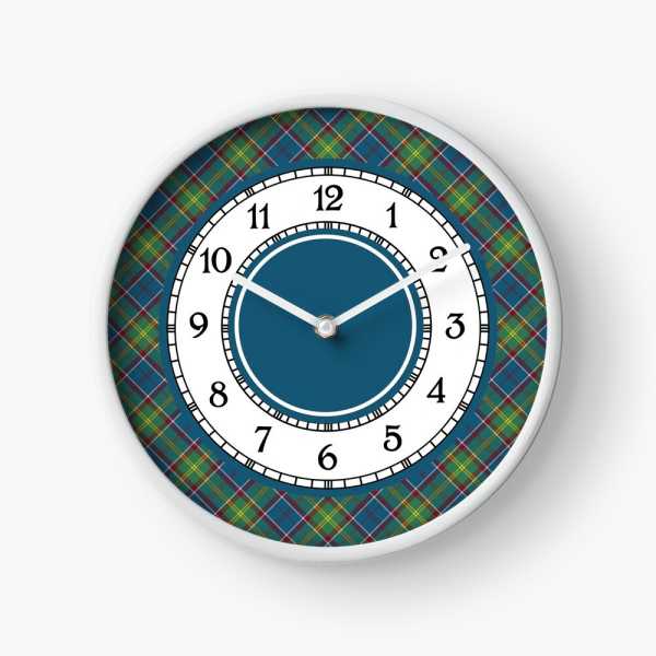 Ayrshire tartan wall clock