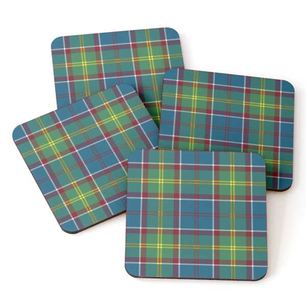 Ayrshire tartan beverage coasters