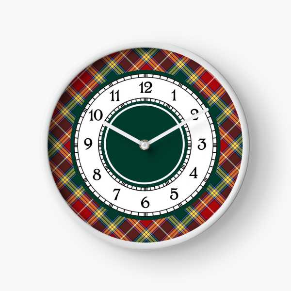 Baxter tartan wall clock