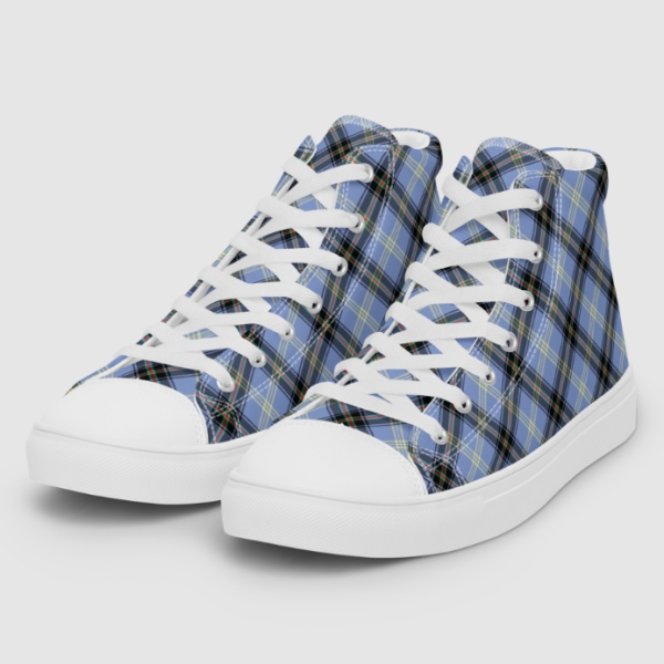 Bell tartan men's hightop shoes