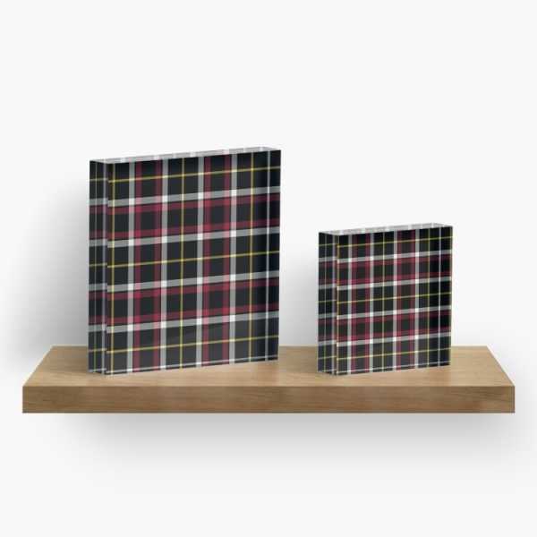 Black tartan acrylic block