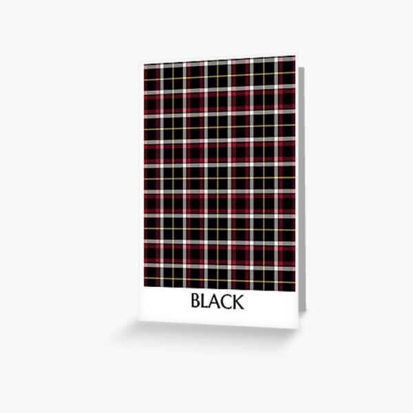 Black tartan greeting card