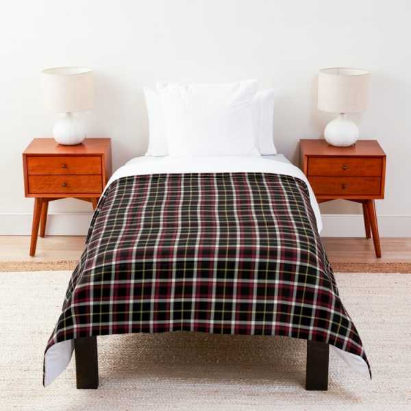 Black tartan comforter