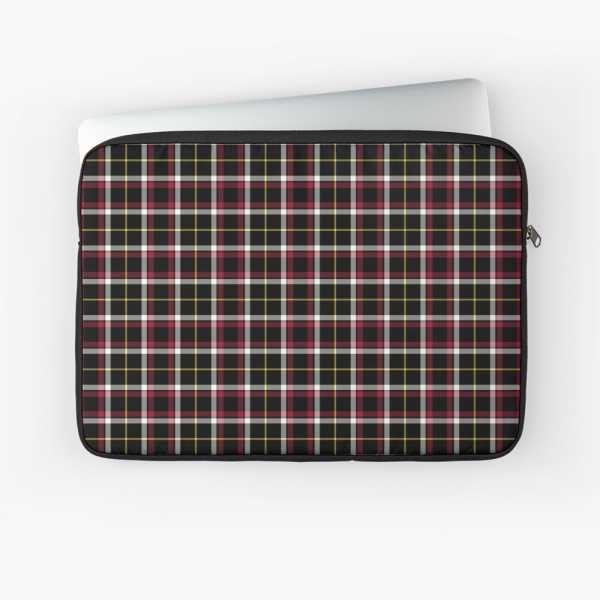 Black tartan laptop sleeve