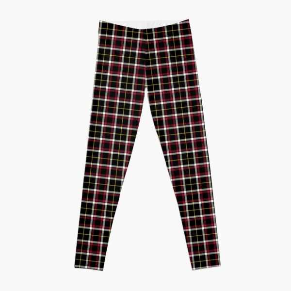 Black tartan leggings