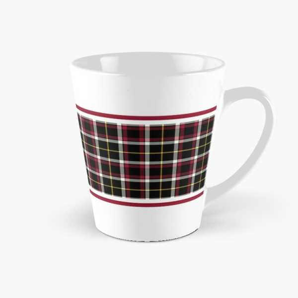 Black tartan tall mug