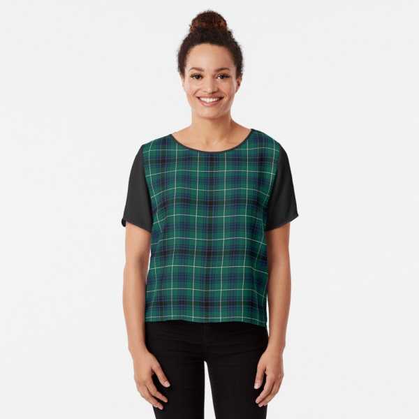 Blairgowrie tartan chiffon top