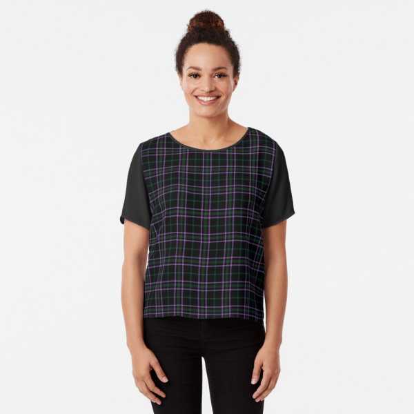 Boyle tartan chiffon top