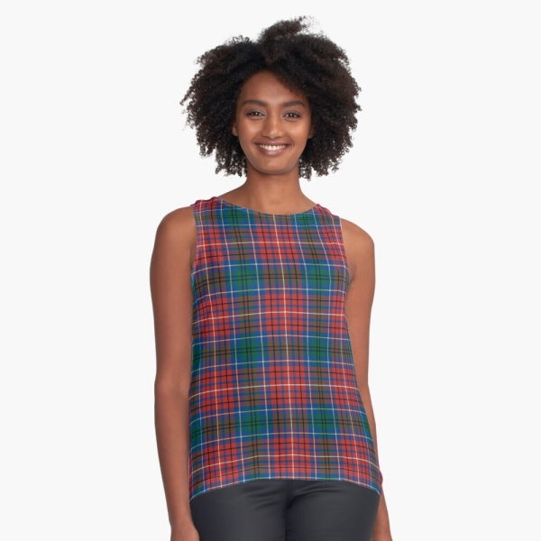 British Columbia tartan sleeveless top