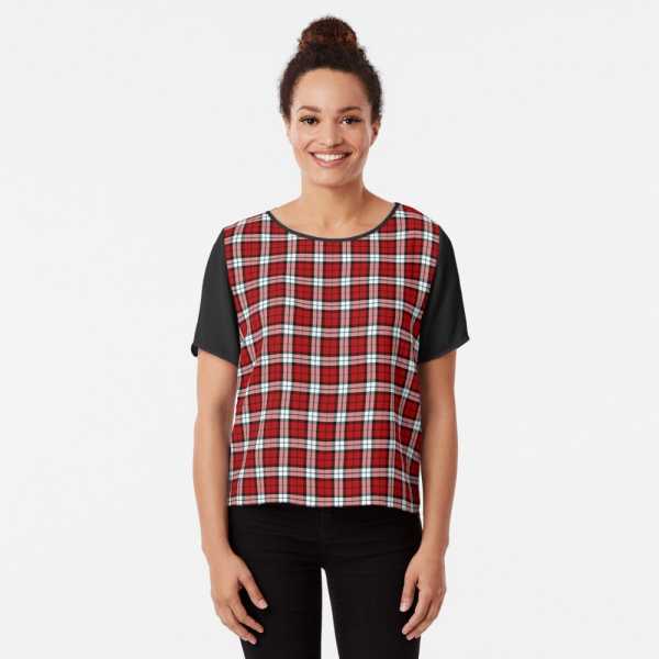 Brodie Dress tartan chiffon top