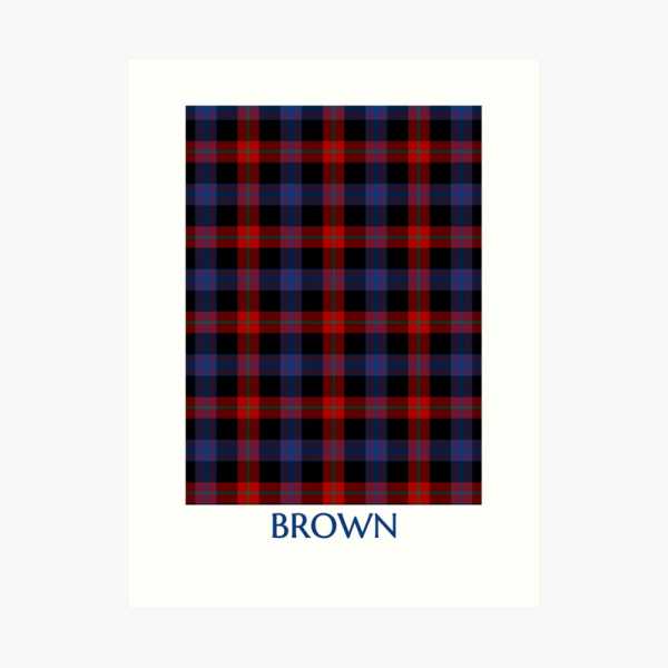 Brown tartan art print