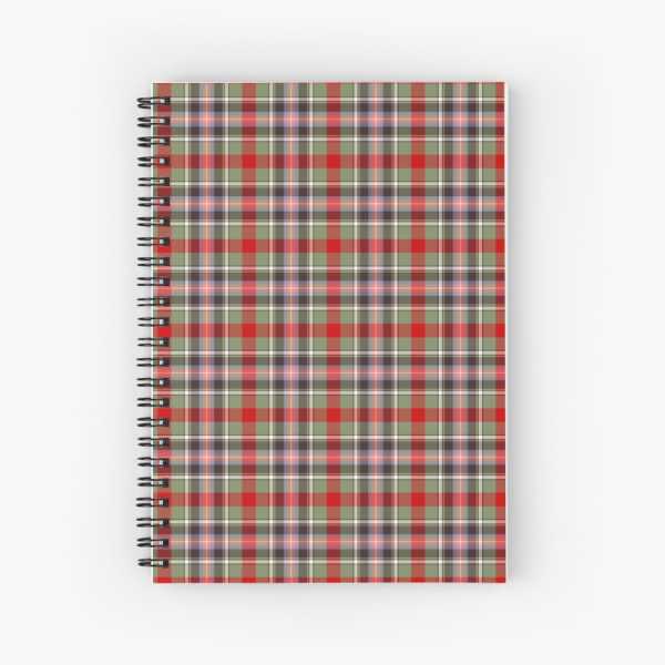 Bruce of Kinnaird tartan spiral notebook