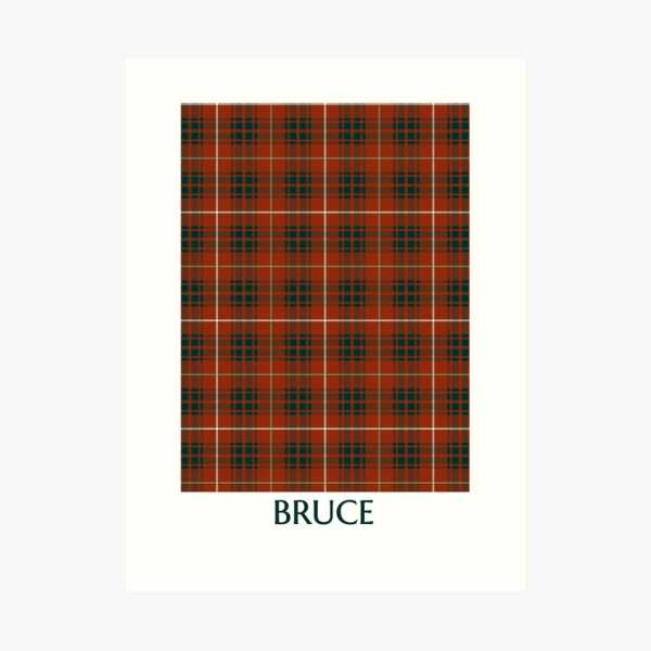 Bruce Weathered tartan art print