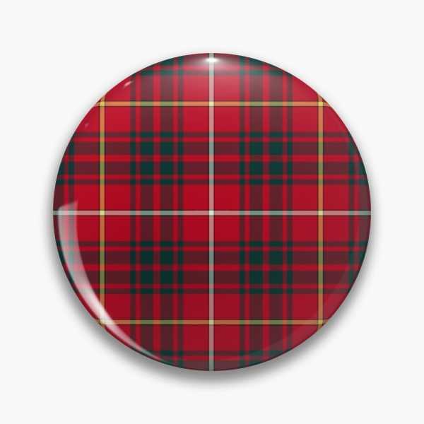 Bruce tartan pinback button