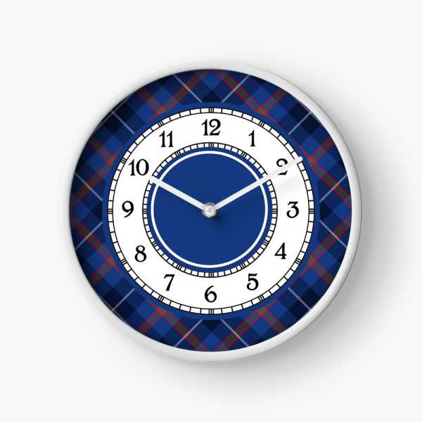 Bryson tartan wall clock