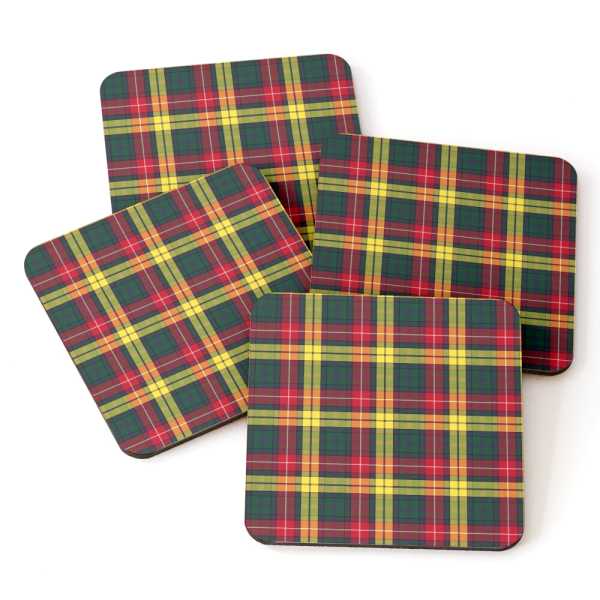 Buchanan tartan beverage coasters