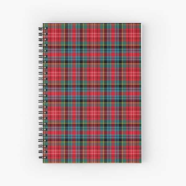 Ancient Caledonia District tartan spiral notebook