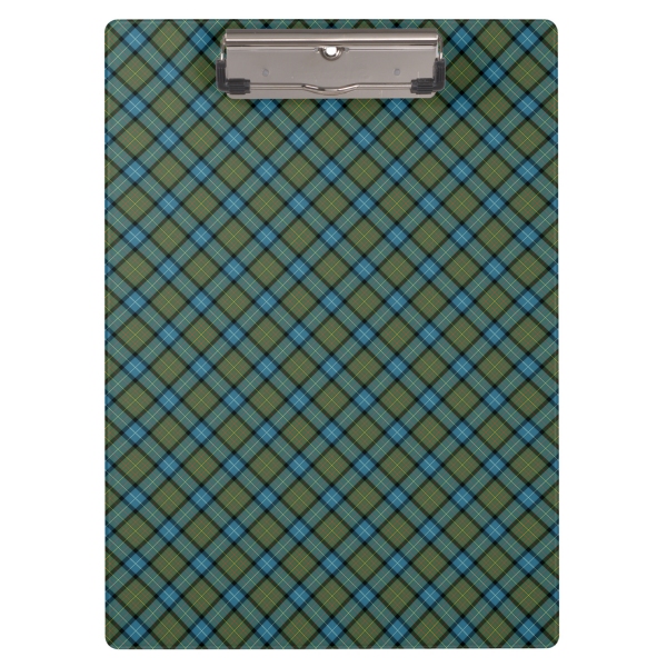 Acrylic clipboard with California tartan liner