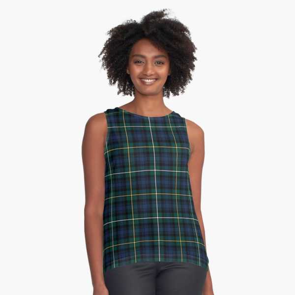 Campbell tartan sleeveless top