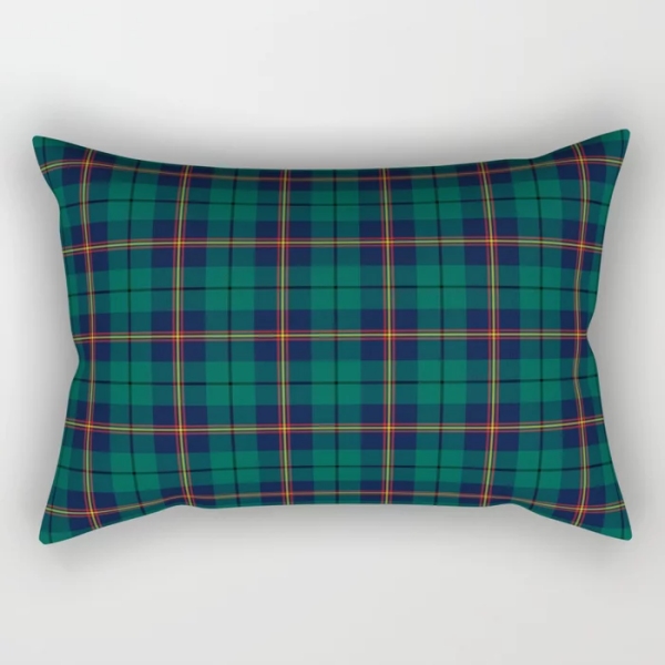 Carmichael tartan rectangular throw pillow