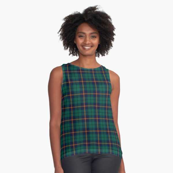 Carmichael tartan sleeveless top