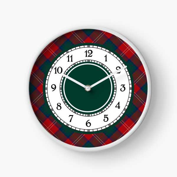 Chisholm tartan wall clock