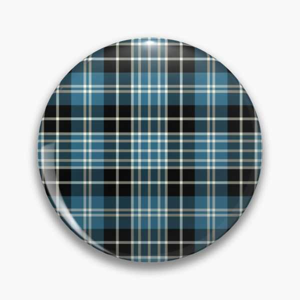 Clark tartan pinback button