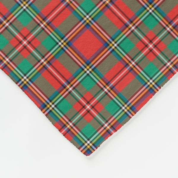 Classic Christmas plaid fleece blanket