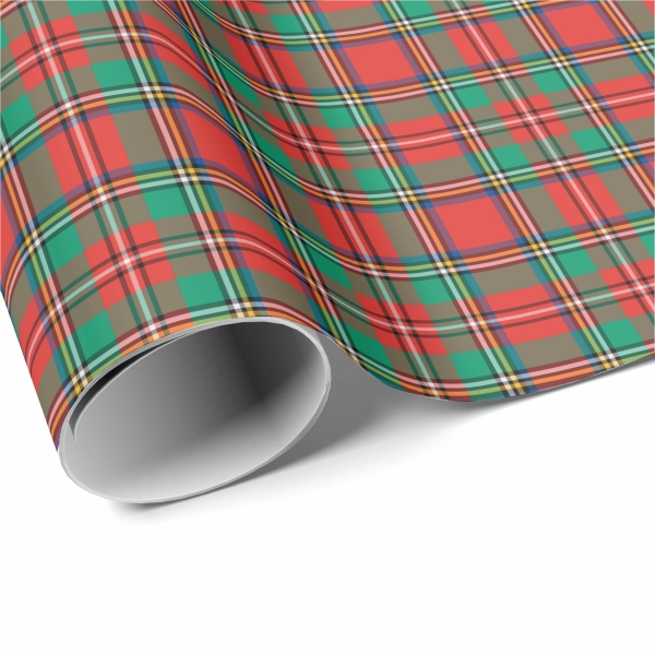 Classic Christmas plaid wrapping paper