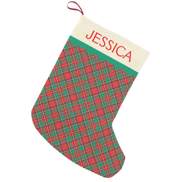 Classic Christmas plaid stocking