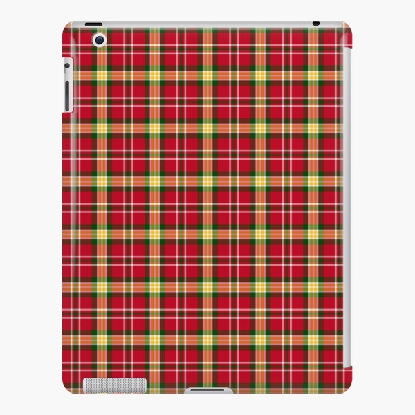 Colorful Christmas plaid iPad case