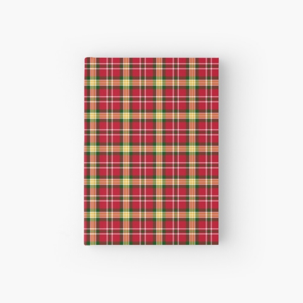 Colorful Christmas plaid hardcover journal