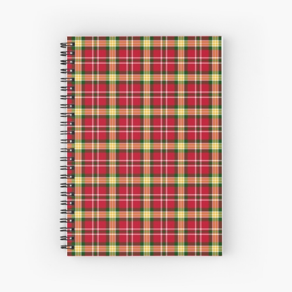 Colorful Christmas plaid spiral notebook