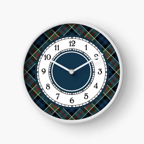 Colquhoun tartan wall clock