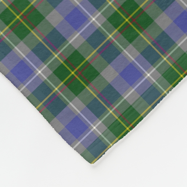 Connecticut tartan fleece blanket