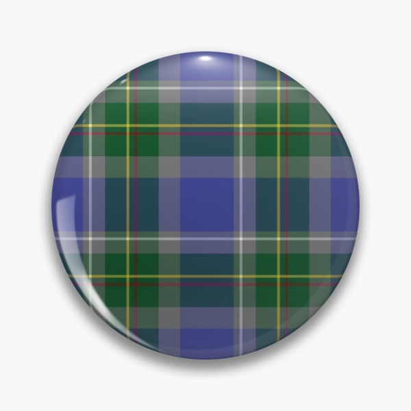 Connecticut tartan pinback button