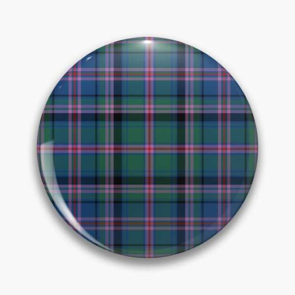 Cooper tartan pinback button