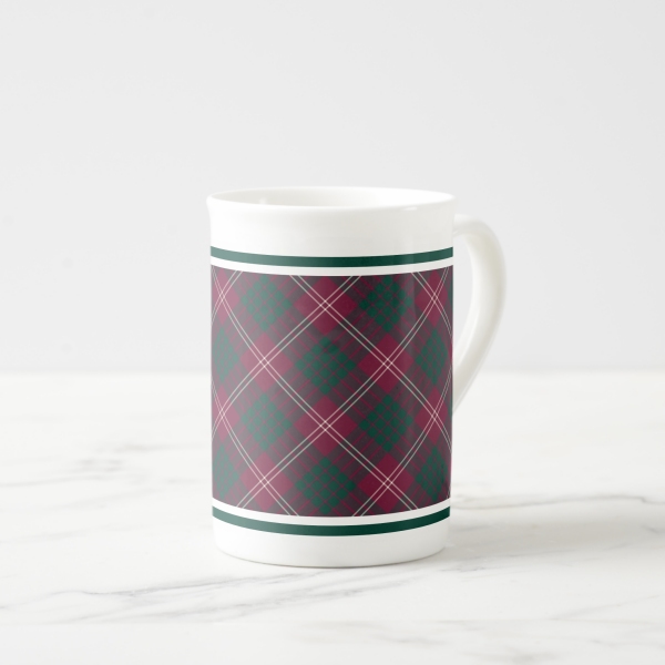 Crawford tartan bone china mug